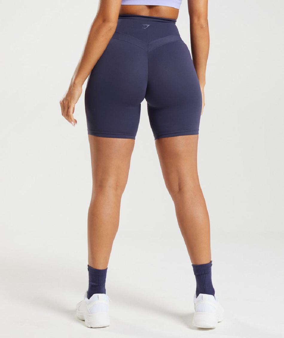 Pantalones Cortos Gymshark Whitney Cycling Mujer Indigo | CO 2709MQZ